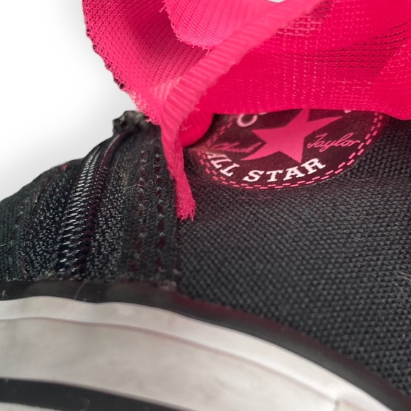 Converse All Stars Size 5 Block Party Tule Frill Chuck Taylor Zip Hi Top Shoes - Picture 9 of 11